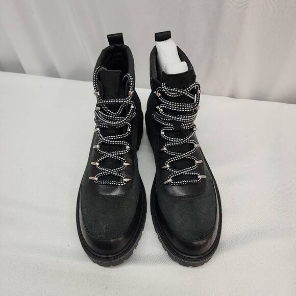 Charles David Size 9 Revolve Oxford Black Suede Lace Up Boots, Women's A - Picture 7 of 10